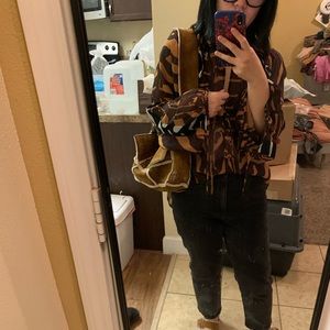 HM STUDIO 2019 tiger pattern blouse